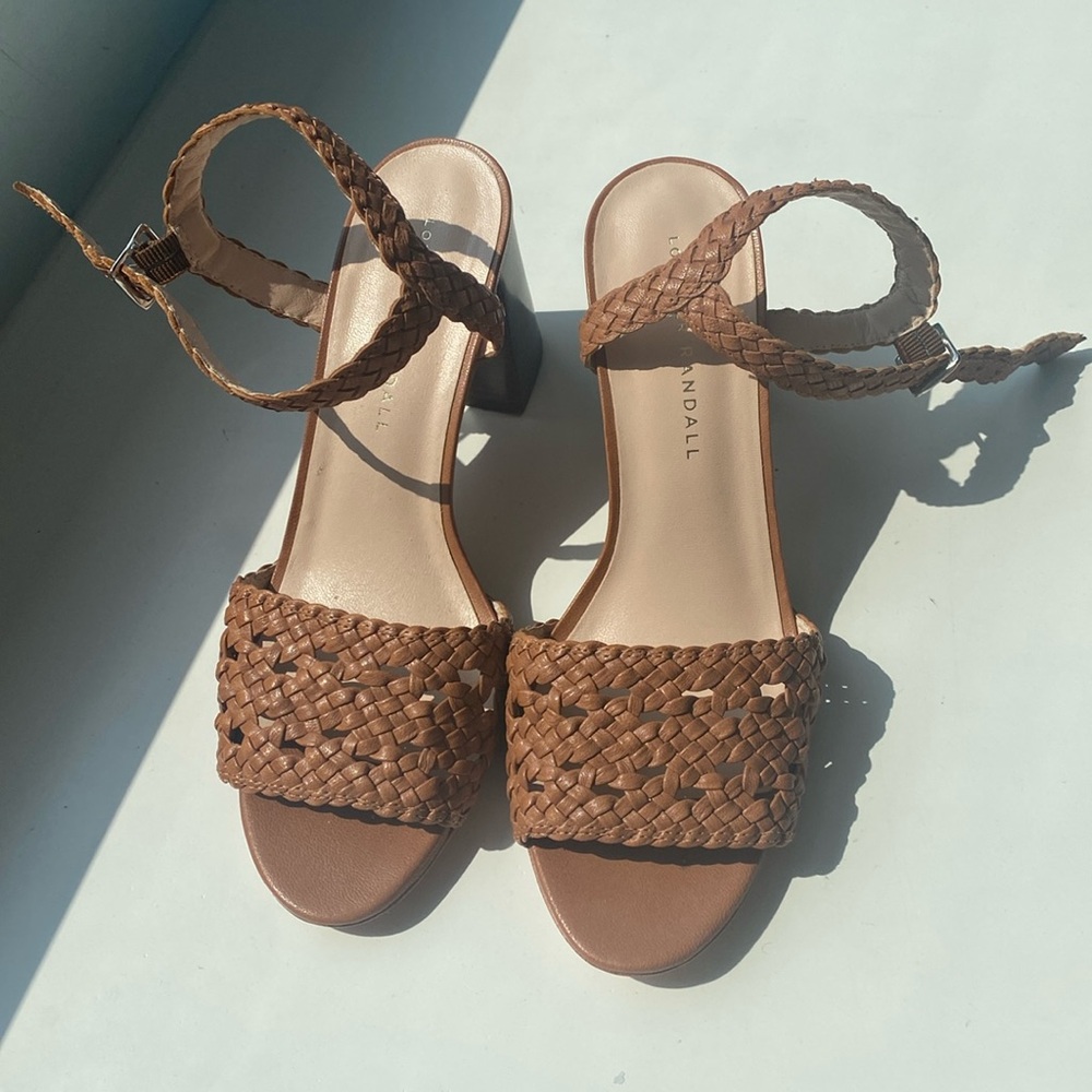 Loeffler Randall Brown Liana Block Heel Sandals 😀